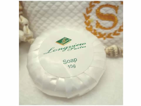 LINHA BANHO - SABONETE REDONDO 15G PLISSADO PERSONALIZADO